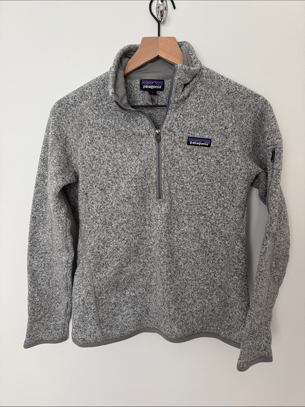 Patagonia Heather Gray Half-Zip Fleece Pullover